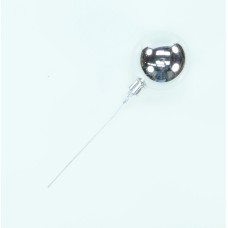 35MM Silver Glass Balls With Wire (Lot of 1 Box - 72  Balls Per Box) SALE ITEM